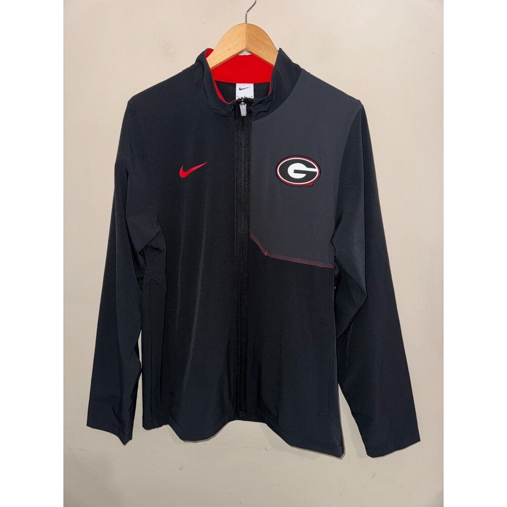 Mens M Nike UGA Dawgs Georgia Bulldogs Team Issued PE Sideline FZ Jacket Black